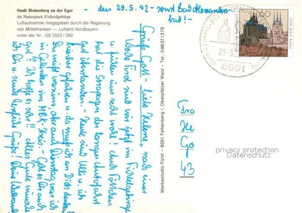 Hohenberg Eger Fliegeraufnahme mit Burg – Bild 2
