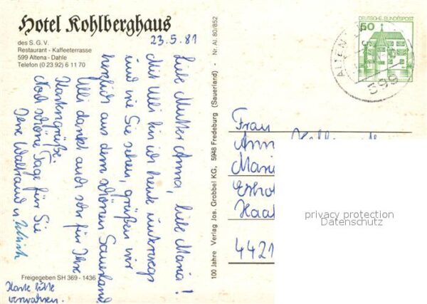Dahle Altena Hotel Kohlberghaus Fliegeraufnahme – Bild 2
