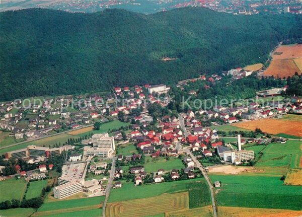 Reinhardshausen Fliegeraufnahme mit Sanatorien Hartenst