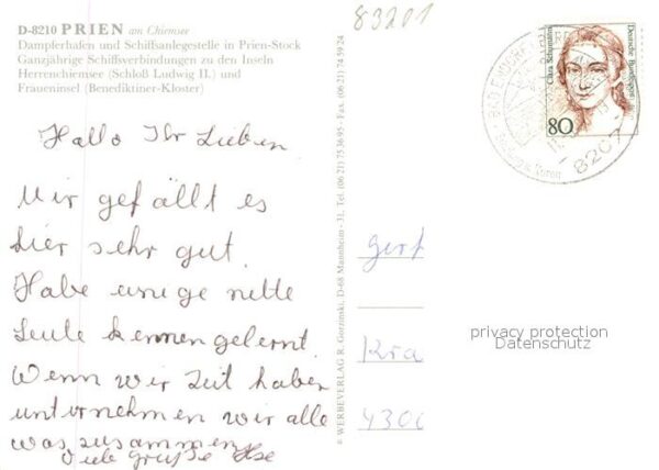 Prien Chiemsee Dampferhafen und Schiffsanlegestelle Fl – Bild 2