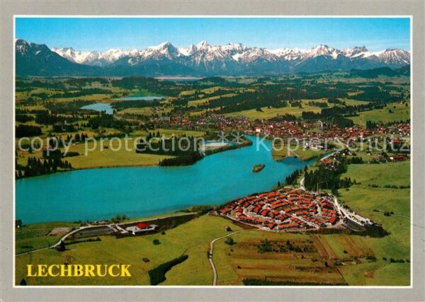 Lechbruck See Fliegeraufnahme mit Tiroler und Allgäue