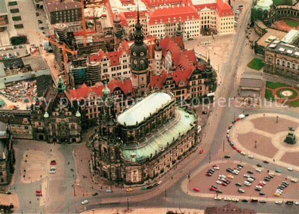 Dresden Kath Hofkirche Schloss Fliegeraufnahme
