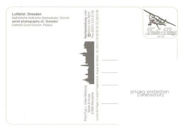 Dresden Kath Hofkirche Schloss Fliegeraufnahme – Bild 2
