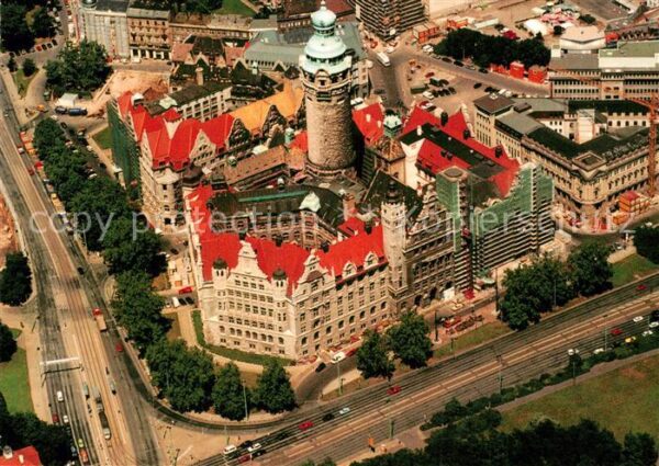 Leipzig Neues Rathaus mit Stadthaus Fliegeraufn