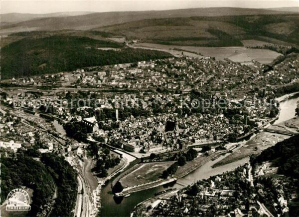 Hann. Muenden Fliegeraufnahme Zusammenfluss Stadtblic