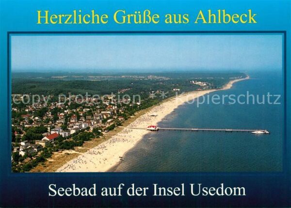 Ahlbeck Ostseebad Fliegeraufnahme mit Seebrücke
