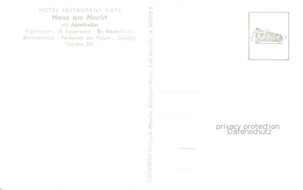 St Goar Hotel Haus am Markt Abteikeller Loreley – Bild 2