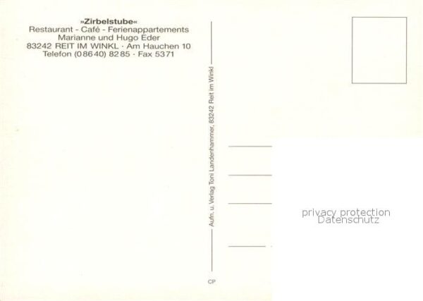 Reit Winkl Restaurant Cafe Ferienappartements Zirb – Bild 2