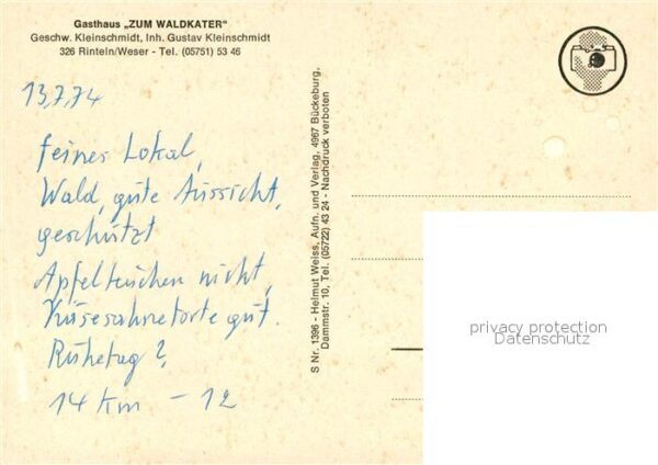 Rinteln Gasthaus Zum Waldkater – Bild 2