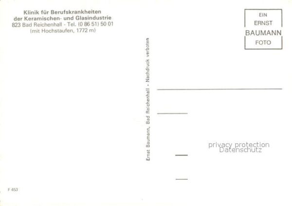 Bad Reichenhall Klinik Berufskrankheiten Keramik Glasin – Bild 2