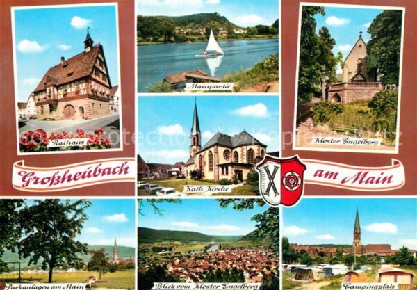 Grossheubach Rathaus Kloster Engelber Parkanlagen Ca
