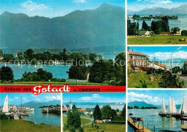 Gstadt Chiemsee Segelboote Panoramen