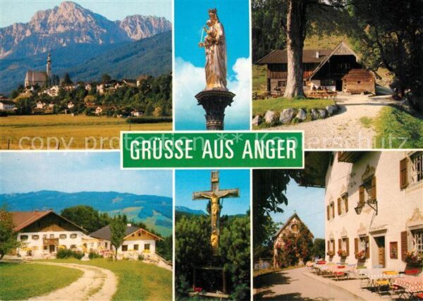 Anger Bad Reichenhall Hochstaufen Mariensäule Dorfanger Stein