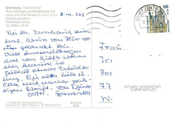 Bad Aibling Ghersburg Fachklinik für Rheumatologe – Bild 2