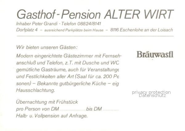 Eschenlohe Gasthof Pension Alter Wirt – Bild 2