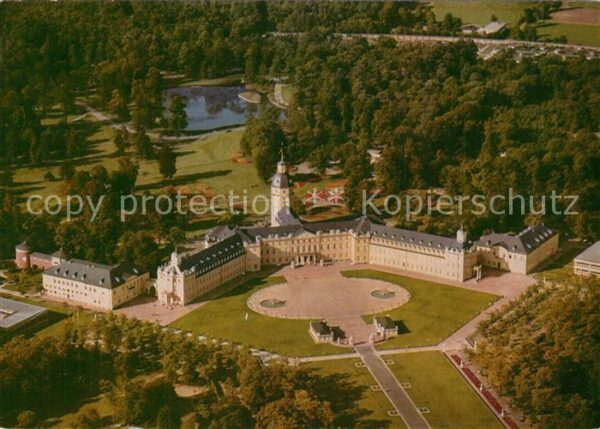 Karlsruhe Baden Fliegeraufnahme Schloss