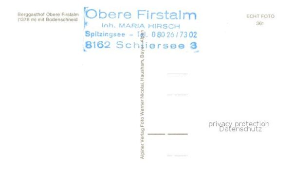 Schliersee Berggasthof Obere Firstalm – Bild 2