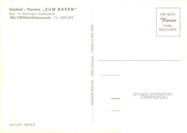 Todtnau Gasthof Pension Zum Bären – Bild 2