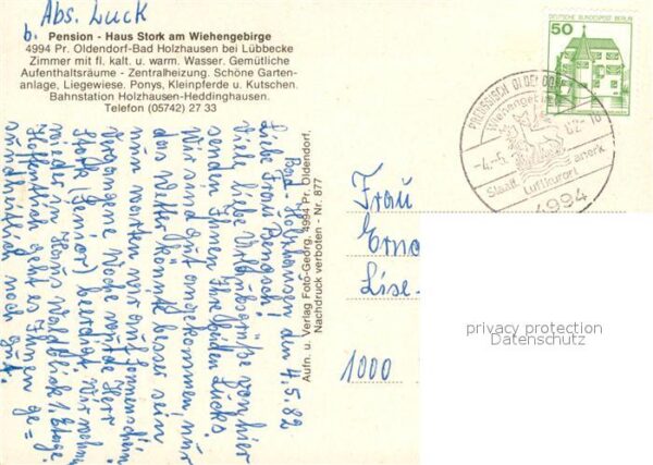 Bad Holzhausen Luebbecke Pension Haus Stork am Wiehengebirge Par – Bild 2