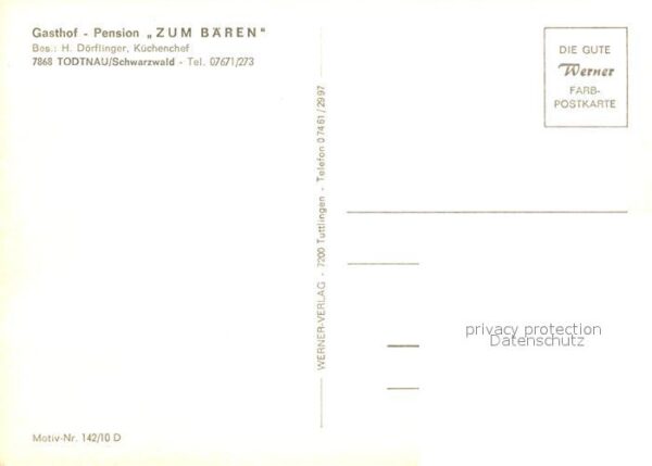 Todtnau Gasthof Pension Zum Bären – Bild 2