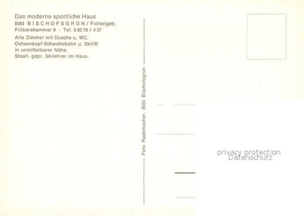 Bischofsgruen Hotel Garni Hirschmann Schlepplift Gast – Bild 2