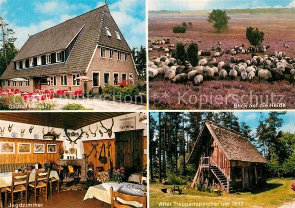 Niederhaverbeck Gasthof Menke Heideblick Jagdzimmer Alt