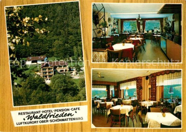Ober-Schoenmattenwag Restaurant Hotel Waldfrieden Gasträume