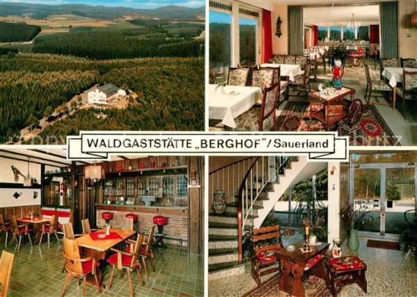 Wenden Biggetal Waldgaststätte Berghof Gasträume Treppe