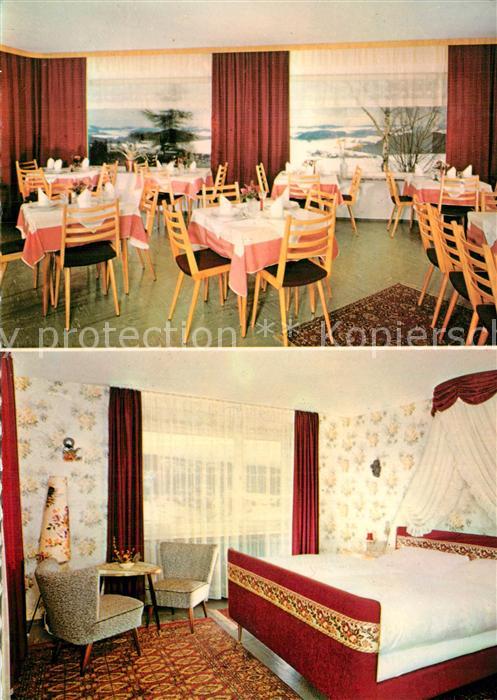 Kumreut Pensionshaus Bergschlössl Gastraum Zimm