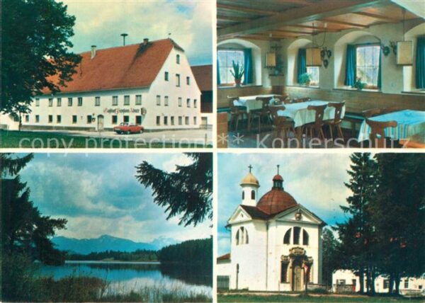 Lechbruck See Gasthof Pension Adler Gastraum Seeparti