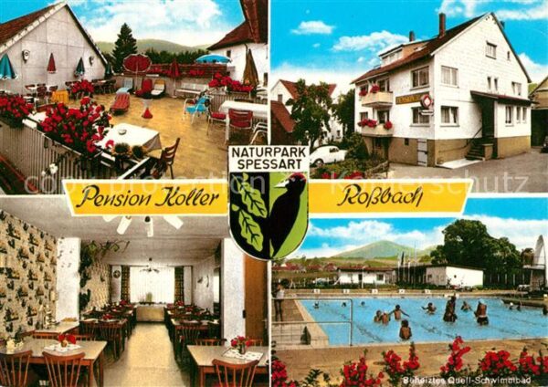 Rossbach Gelnhausen Pension Koller Terrasse Gaststube Schwi