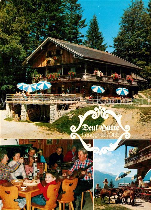 Lenggries Denk Hütte Gaststube Terrasse