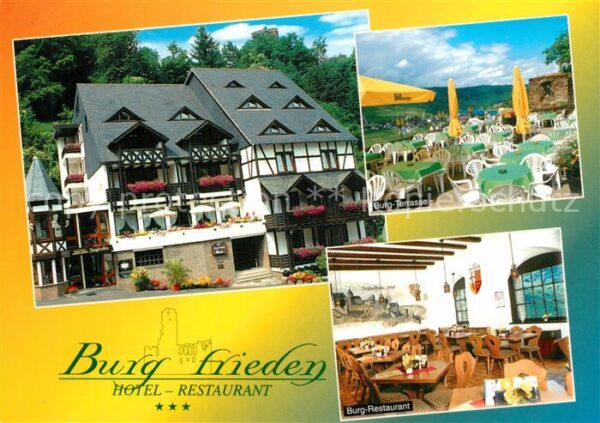 Beilstein Mosel Hotel Burgfrieden Terrasse Burgrestaura
