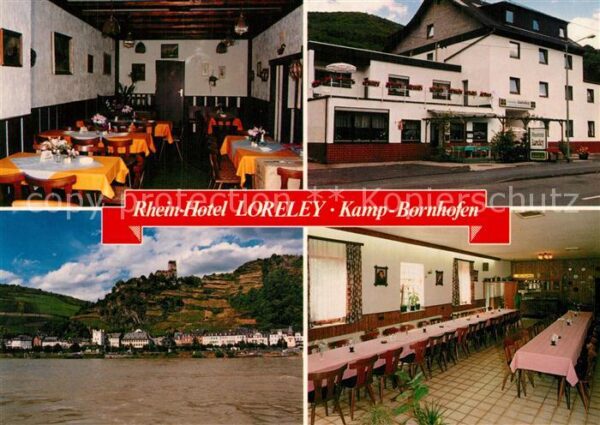 Kamp-Bornhofen Rhein Hotel Loreley Speisesaal Panorama