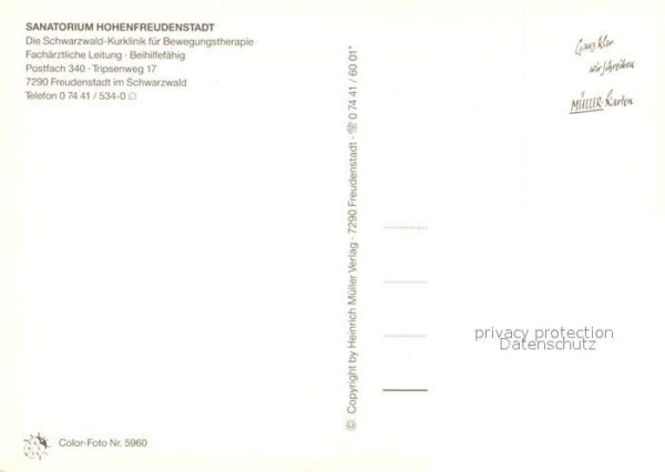Freudenstadt Sanatorium Hohenfreudenstadt Foyer Zimm – Bild 2