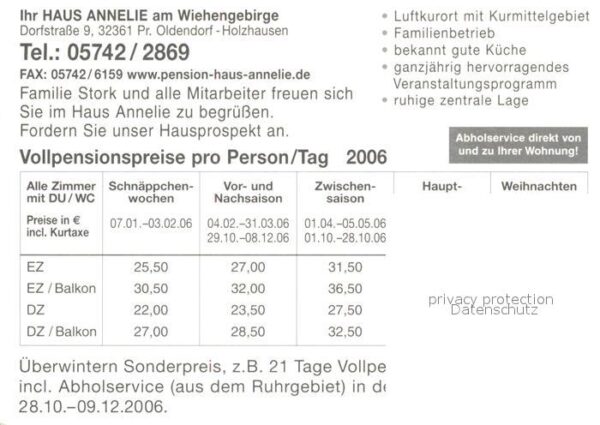 Preussisch Oldendorf Haus Annelie Gaststube Zimmer Gartenter – Bild 2