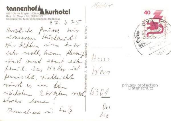 Oy Tannenhof Kurhotel Gastraum Hallenbad – Bild 2