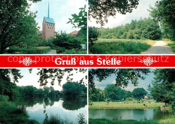 Stelle Kirche Park Weiher