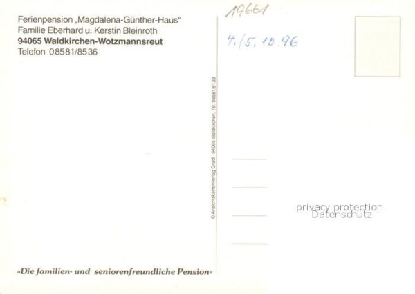 Wotzmannsreut Pension Magdalena Günther Haus – Bild 2