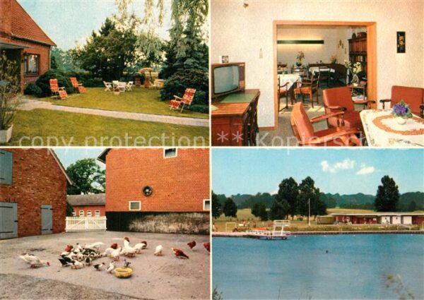 Walsrode Lueneburger Heide Gartenterrasse Gaststube Hühnerhof See