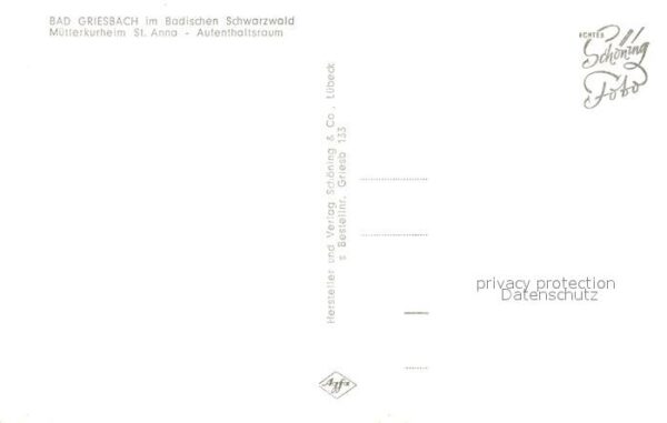 Bad Griesbach Schwarzwald  Mütterkurheim St Anna Aufenthaltsraum – Bild 2