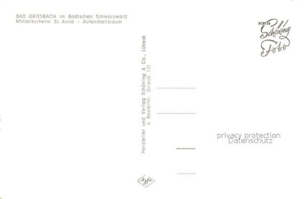 Bad Griesbach Schwarzwald  Mütterkurheim St Anna Aufenthaltsraum – Bild 2