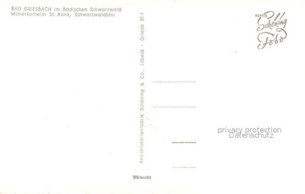 Bad Griesbach Schwarzwald  Mütterkurheim St Anna – Bild 2