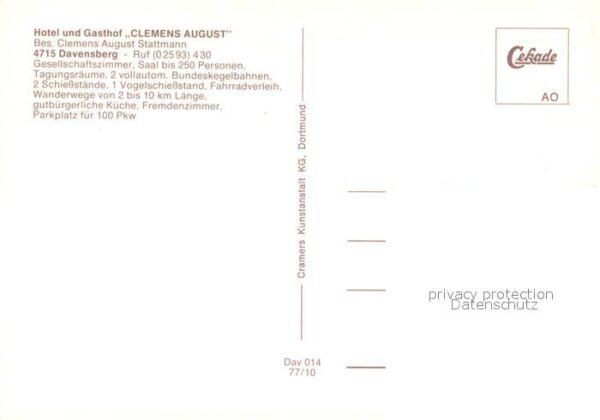 Davensberg Hotel Gasthof Clemens August Restaurant – Bild 2