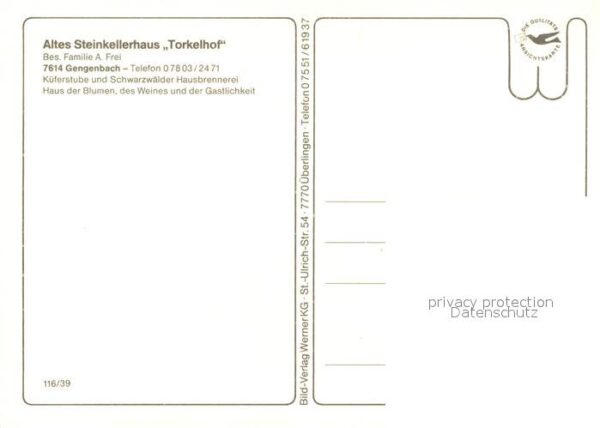 Gengenbach Altes Steinkellerhaus Torkelhof Küferst – Bild 2