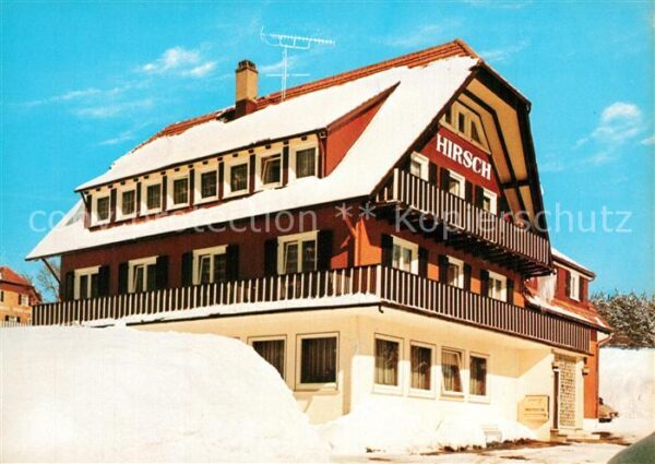 Kniebis Freudenstadt Waldpension Restaurant Hirsch Schwarzwa