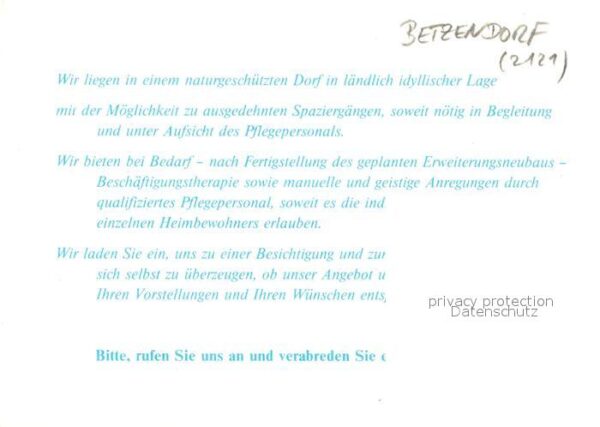 Betzendorf Lueneburg Altenpflegeheim Clasen – Bild 2