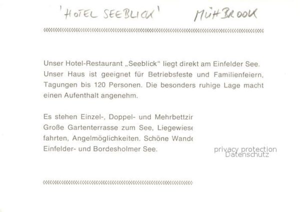 Muehbrook Hotel Restaurant Seeblick – Bild 2