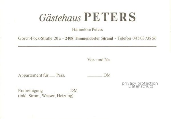 Timmendorfer Strand Gästehaus Peters – Bild 2