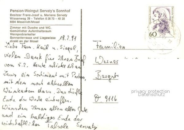 Mesenich Cochem Pension Weingut Sevaty's Sonnhof Landsc – Bild 2
